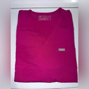 FIGS Catarina One-Pocket Scrub Top XXL Raspberry Sorbet Technical Collection